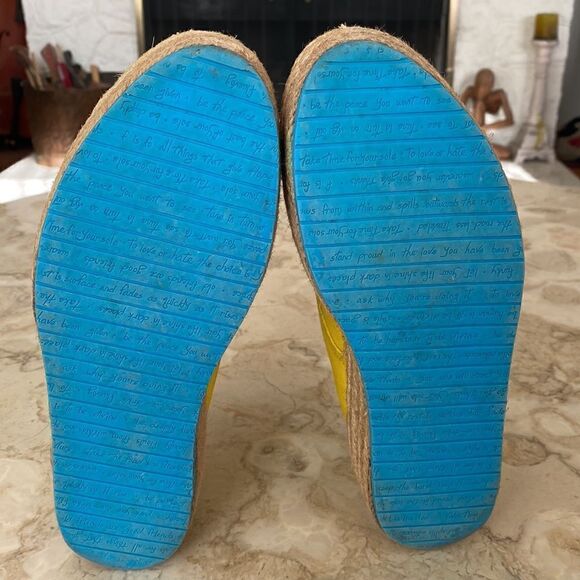 Vintage Rare JOHN FLUEVOG Waxed Canvas Espadrille Platform Oxfords Shoes - Picture 11 of 14